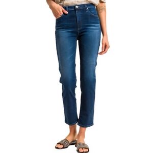 Anthropologie AG Jeans Isabelle High Rise Straight Leg Crop Ankle